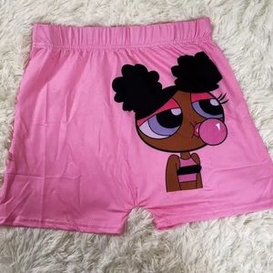 “Bubblegum Blown” womens sleep/ gym shorts
